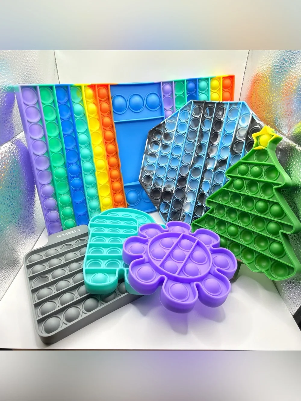 Colorful Assorted Silicone Pop-It Fidget Toys - Multicolor Pack